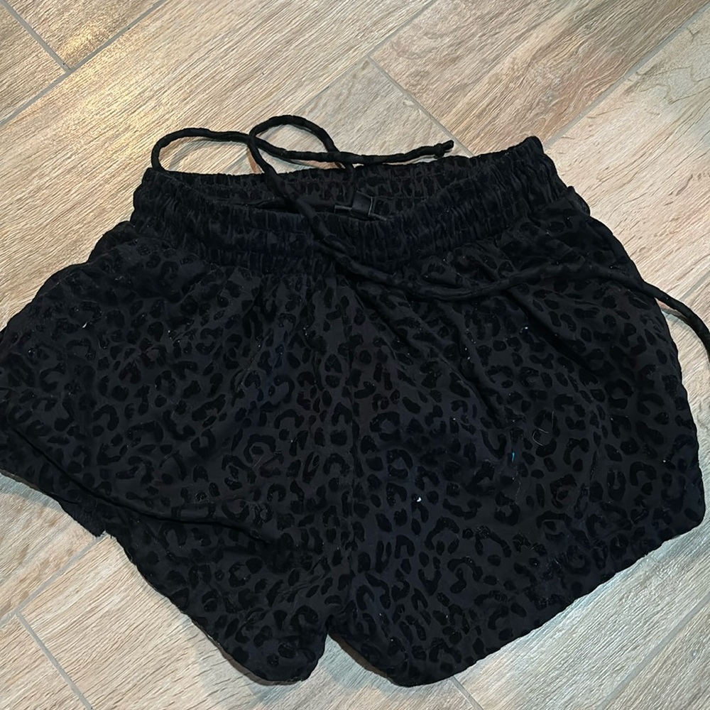 Black Cheetah Print shorts